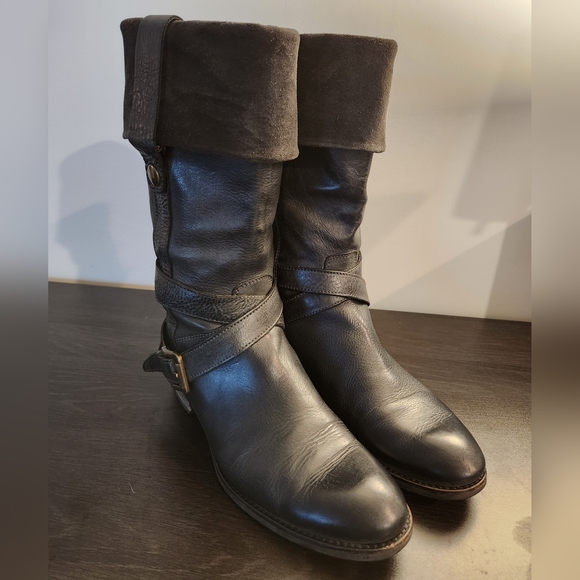 CORDANI WOMEN'S RIDING BOOT'S BLACK LEATHER ZIPPER CALF BOOTS Size 37 US Size 7 - Picture 5 of 11